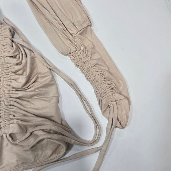 Michael Costello x REVOLVE Jada Mini Dress in Beige XS - Picture 6 of 13